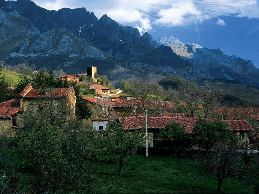 Vista de un pueblo típico