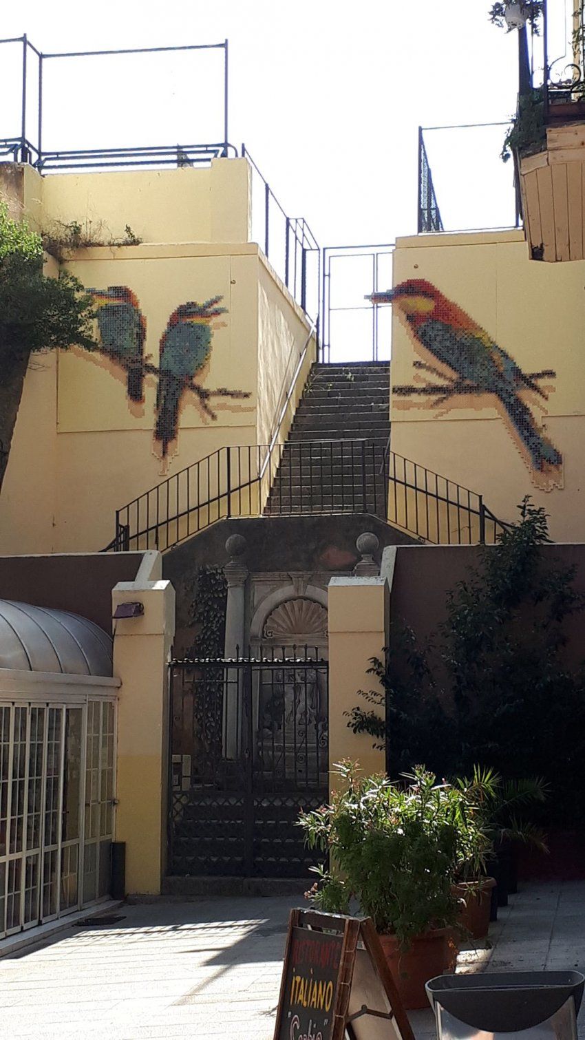 Mural pájaros Santander
